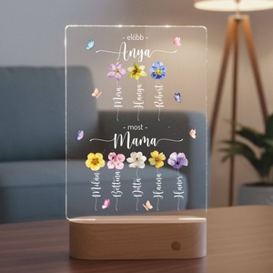 Akril éjjeli fény- Előbb anya most mama - Meska.hu