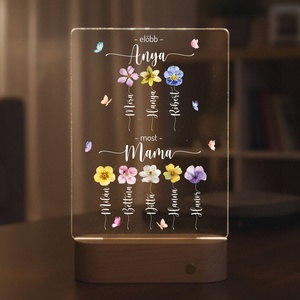 Akril éjjeli fény- Előbb anya most mama - otthon & életmód - dekoráció - asztal és polc dekoráció - asztaldísz - Meska.hu