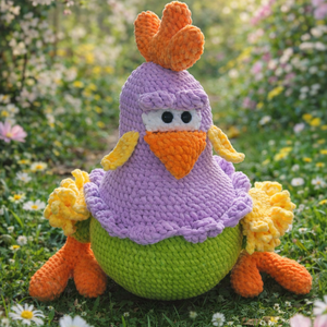 Óriási horgolt tyúk , Játék & Sport, Plüssállat & Játékfigura, Madár, Horgolás, Gyurma, MESKA