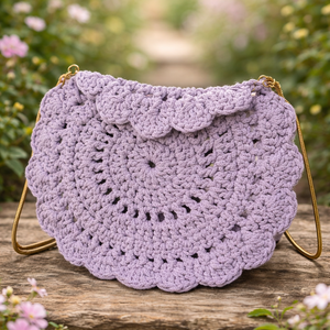 Romantikus táska , Táska & Tok, Kézitáska & válltáska, Kézitáska, Horgolás, MESKA