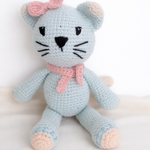 Horgolt cica, Játék & Sport, Plüssállat & Játékfigura, Cica, Horgolás, MESKA