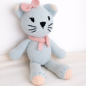 Horgolt cica - játék & sport - plüssállat & játékfigura - cica - Meska.hu