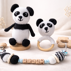 Babaköszöntő szett pandás  - Meska.hu