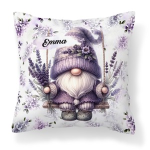 Névvel kérhető - Hintázó Levendulás manó mintás párna, Otthon & Életmód, Lakástextil, Párna & Párnahuzat, Díszpárna (belsővel együtt), , MESKA