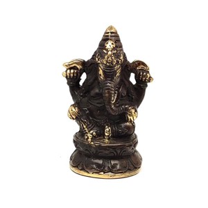 Réz figura Ganesha óarany 8x5cm, Otthon & Életmód, Dekoráció, , MESKA