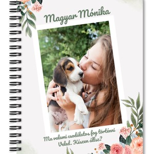 Saját fotós, személyre szabható - Akvarell virágos mintás A6-os füzet, Otthon & Életmód, Papír, írószer, Jegyzetfüzet & Napló, , MESKA