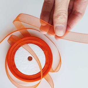 12 mm organza szalag (45 méteres tekercs) - kellékek & szerszámok - rövidáru - szalag, pánt - textilszalag - Meska.hu