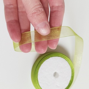 12 mm organza szalag (45 méteres tekercs) - kellékek & szerszámok - rövidáru - szalag, pánt - textilszalag - Meska.hu