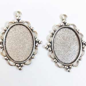 Cabochon medál alap, Kellékek & szerszámok, Gyöngyfűzés kellékek, Cabochon, Fémmegmunkálás, MESKA