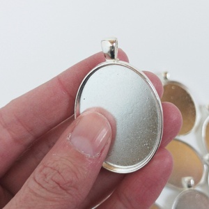 Cabochon medál alap - kellékek & szerszámok - gyöngyfűzés kellékek - cabochon - Meska.hu