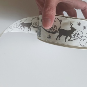4 cm széles szarvasos szalag  - kellékek & szerszámok - rövidáru - szalag, pánt - textilszalag - Meska.hu