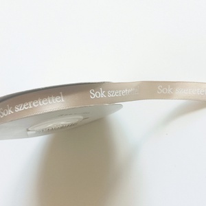Sok szeretettel szalag 12 mm széles, Kellékek & szerszámok, Rövidáru, Szatén szalag, Szalag, pánt, Szövés, MESKA