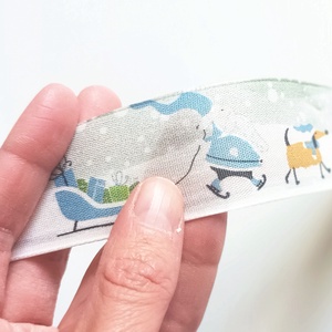 3.5 cm széles télapós szalag  - kellékek & szerszámok - rövidáru - szalag, pánt - textilszalag - Meska.hu
