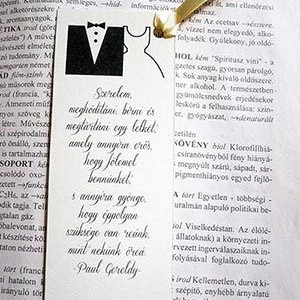 Egyedi esküvői köszönetajándék könyvjelző - esküvő - emlék & ajándék - köszönőajándék - Meska.hu