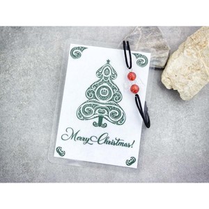Merry Christmas karneol angyal karkötő - Meska.hu