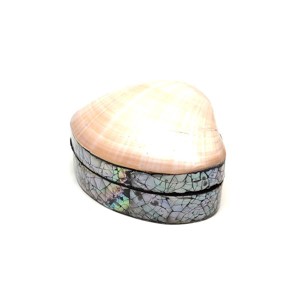 Kagyló ékszertartó doboz fehér-krém kis méretű díszdoboz 786 cm, Ékszer, Ékszertartó, Ékszerdoboz, , MESKA