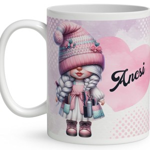 Névvel kérhető - Cuki kétoldalas Fodrász manólány mintás bögre - otthon & életmód - konyhafelszerelés, tálalás - tálalás - bögre & csésze - Meska.hu