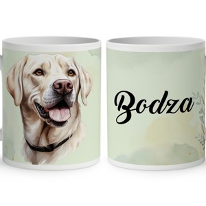 Névvel kérhető - Fehér labrador portré mintás bögre, Otthon & Életmód, Konyhafelszerelés, tálalás, Tálalás, Bögre & Csésze, , MESKA