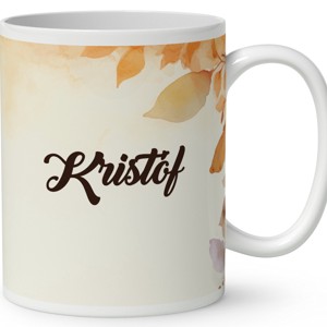 Névvel kérhető - Hintázó őszi manó mintás bögre - otthon & életmód - konyhafelszerelés, tálalás - tálalás - bögre & csésze - Meska.hu