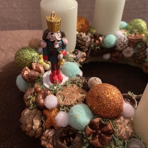 Diótörős adventi koszorú - karácsony - adventi díszek - adventi koszorú - Meska.hu