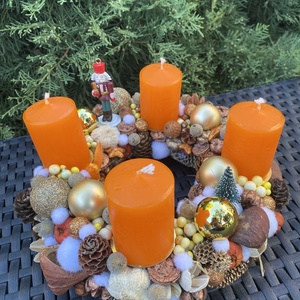 Diótörős adventi koszorú - karácsony - adventi díszek - adventi koszorú - Meska.hu