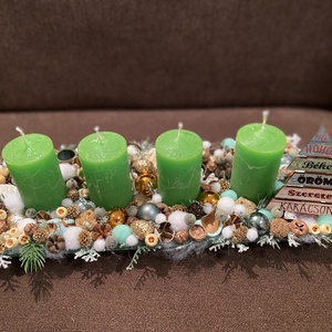 Zöld adventi asztaldísz - karácsony - adventi díszek - adventi asztaldísz - Meska.hu Zöld adventi asztaldísz - karácsony - adventi díszek - adventi asztaldísz - Meska.hu