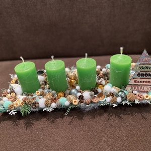 Zöld adventi asztaldísz - karácsony - adventi díszek - adventi asztaldísz - Meska.hu Zöld adventi asztaldísz - karácsony - adventi díszek - adventi asztaldísz - Meska.hu