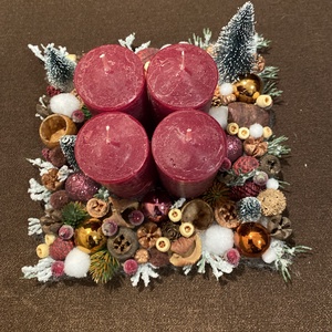 Bordó asztaldísz - karácsony - adventi díszek - adventi asztaldísz - Meska.hu Bordó asztaldísz - karácsony - adventi díszek - adventi asztaldísz - Meska.hu