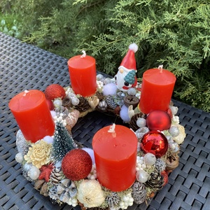 Adventi koszorú - karácsony - adventi díszek - adventi asztaldísz - Meska.hu