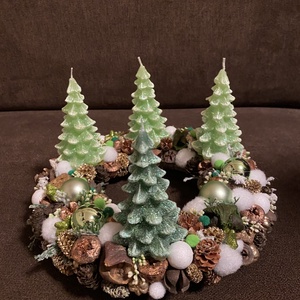 Fenyőfás adventi koszorú - Meska.hu