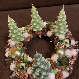 Fenyőfás adventi koszorú - karácsony - adventi díszek - adventi koszorú - Meska.hu