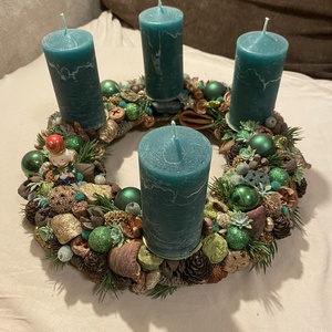 Adventi koszorú zöld - Meska.hu
