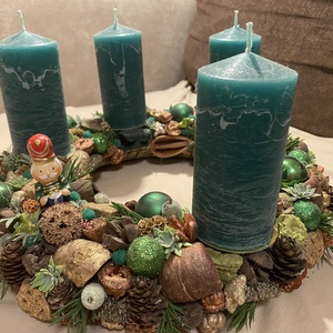 Adventi koszorú zöld - karácsony - adventi díszek - adventi koszorú - Meska.hu