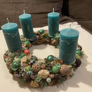 Adventi koszorú zöld - karácsony - adventi díszek - adventi koszorú - Meska.hu