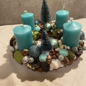 Adventi koszorú menta - karácsony - adventi díszek - adventi koszorú - Meska.hu