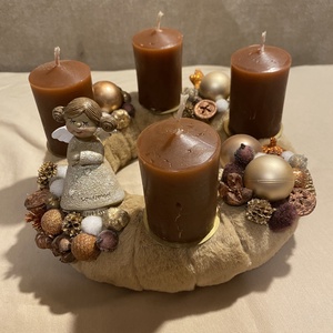 Adventi koszorú angyalkás - Meska.hu