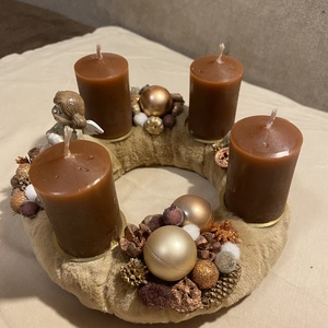 Adventi koszorú angyalkás - karácsony - adventi díszek - adventi koszorú - Meska.hu