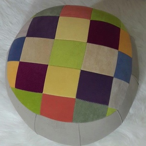 Kerek puff Enoa szövetből - Meska.hu