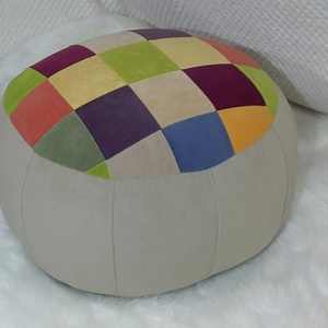 Kerek puff Enoa szövetből -  - Meska.hu