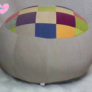 Kerek puff Enoa szövetből -  - Meska.hu