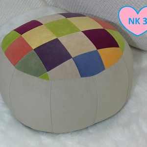 Kerek puff Enoa szövetből -  - Meska.hu