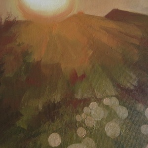 Pitypangok napfényben (olajfestmény) - művészet - festmény - olajfestmény - Meska.hu