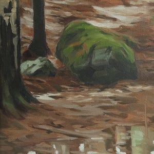 Nagy kő - művészet - festmény - olajfestmény - Meska.hu