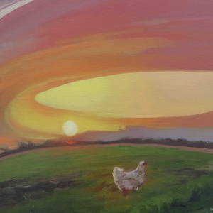 Nagypapám tyúkja, Művészet, Festmény, Olajfestmény, Festészet, MESKA