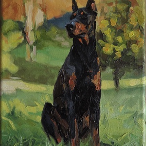 Kisállat portréfestmény fotó alapján , Művészet, Festmény, Olajfestmény, Festészet, MESKA