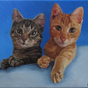 Kisállat portréfestmény fotó alapján  - művészet - festmény - olajfestmény - Meska.hu