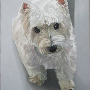 Kisállat portréfestmény fotó alapján  - művészet - festmény - olajfestmény - Meska.hu