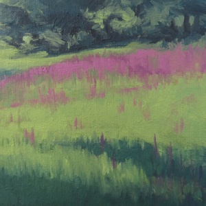 Mezei zsálya rét Földszigeten - művészet - festmény - olajfestmény - Meska.hu