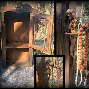 Wicca üvegajtós Óducska familiárissal - otthon & életmód - bútor - szekrény - Meska.hu