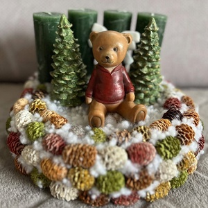Macis adventi koszorú - karácsony - adventi díszek - adventi koszorú - Meska.hu